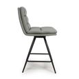 Nobo Swivel Counter Stool - Set of 2 - Truffle - Faux Leather