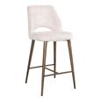 Delphine Cream Fabric Counter Stool with Back