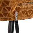 Indigo Gold Fabric Counter Stool with Back