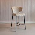 Taylor Beige Counter Stool with Black Legs