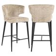 Taylor Beige Counter Stool with Black Legs