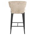 Taylor Beige Counter Stool with Black Legs