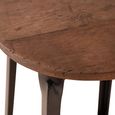 Industrial Barstool - Set of 2 - Round - Brown and Black - Wood and Metal