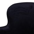 Perry Barstool - with Armrest - Set of 2 - Curved Back - Black Velvet - Fabric and Metal