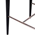 Perry Barstool - with Armrest - Set of 2 - Curved Back - Black Velvet - Fabric and Metal