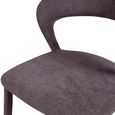 Toledo Barstool - Set of 2 - Curved Back - Grey - Fabric and Metal