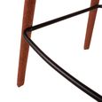 Toledo Barstool - Set of 2 - Curved Back - Terra Brown - Fabric and Metal