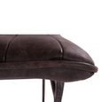 Vancouver Industrial Barstool - Set of 2 - Ebony Brown and Black - Leather and Metal