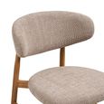 Levanto Counter Chair - Set of 2 - Curved Back - Sand and Natural - Fabric and Wood