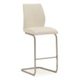 Clearance - Irma Cantilever Barstool - Set of 2 - White - Faux Leather - A272