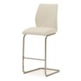 Clearance - Irma Cantilever Barstool - Set of 2 - White - Faux Leather - A272