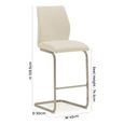 Clearance - Irma Cantilever Barstool - Set of 2 - White - Faux Leather - A272