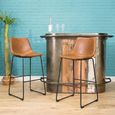 2 x Fremont Barstools Tan Vintage Leather thumbnail