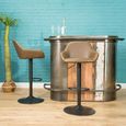2 x Hawai Barstools Gas Lift Chestnut Vintage Leather thumbnail