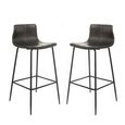 2 x Erlangen Barstools Grey Vintage Leather thumbnail 5