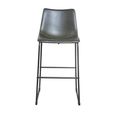 2 x Fremont Barstools Grey Vintage Leather thumbnail 2