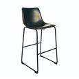 2 x Fremont Barstools Grey Vintage Leather thumbnail 3