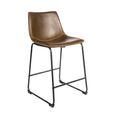 2 x Fremont Counter Stools Chestnut Vintage Leather Brown thumbnail 3