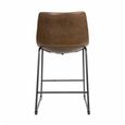 2 x Fremont Counter Stools Chestnut Vintage Leather Brown thumbnail 4