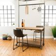 2 x Fremont Counter Stools Grey Vintage Leather thumbnail 4