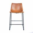 2 x Fremont Counter Stools Tan Vintage Leather thumbnail 2
