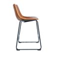 2 x Fremont Counter Stools Tan Vintage Leather thumbnail 4