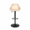 2 x Hawai Barstools Gas Lift Oyster Natural Fabric thumbnail 2