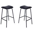 Arthur Barstool - Set of 2 - Charcoal Leather