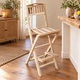 2 x Teak Wood Barstool thumbnail