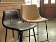 Clearance - Bermuda Barstools - Set of 2 - Chestnut Vegan Leather - FSS14790