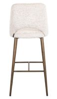 Delphine Cream Fabric Barstool with Back