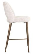 Delphine Cream Fabric Counter Stool with Back