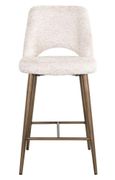Delphine Cream Fabric Counter Stool with Back