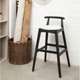Kendari Barstool - White Leather with Teak Wood