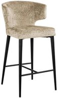 Taylor Beige Counter Stool with Black Legs