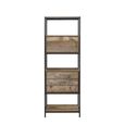 Urban Shelving Unit - Industrial Style - 1 Door 3 Drawer - Rustic Wood