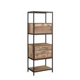 Urban Shelving Unit - Industrial Style - 1 Door 3 Drawer - Rustic Wood