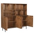 Elan Shelving Unit - Wide - 4 Door - Natural - Mango Wood