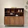 Elan Shelving Unit - Wide - 4 Door - Natural - Mango Wood