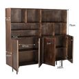Elan Shelving Unit - Wide - 4 Door - Chestnut - Mango Wood