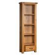 Somer Bookcase - Narrow 1 Drawer - Oak