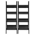 Lawrence Ladder Bookshelf - Black - 9482096UK