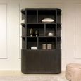 Novero Curved Bookcase - 2 Door - Espresso Oak