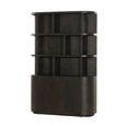 Novero Curved Bookcase - 2 Door - Espresso Oak