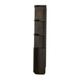 Novero Curved Bookcase - 2 Door - Espresso Oak
