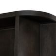 Novero Curved Bookcase - 2 Door - Espresso Oak