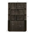 Novero Curved Bookcase - 2 Door - Espresso Oak