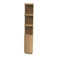 Novero Curved Bookcase - 2 Door - Natural Oak