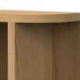 Novero Curved Bookcase - 2 Door - Natural Oak
