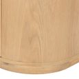 Novero Curved Bookcase - 2 Door - Natural Oak